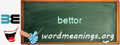 WordMeaning blackboard for bettor